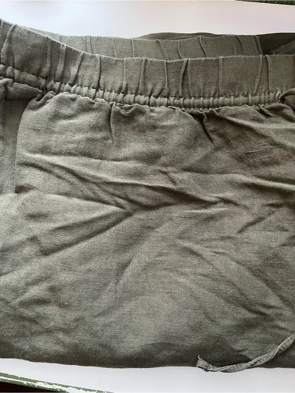 H&M Wide Leg Pants in Olive Green